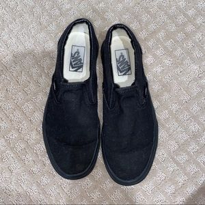 Size 8 Black slip on Vans